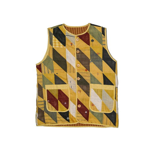 Barfi Jacket- Sleeveless (Yellow)