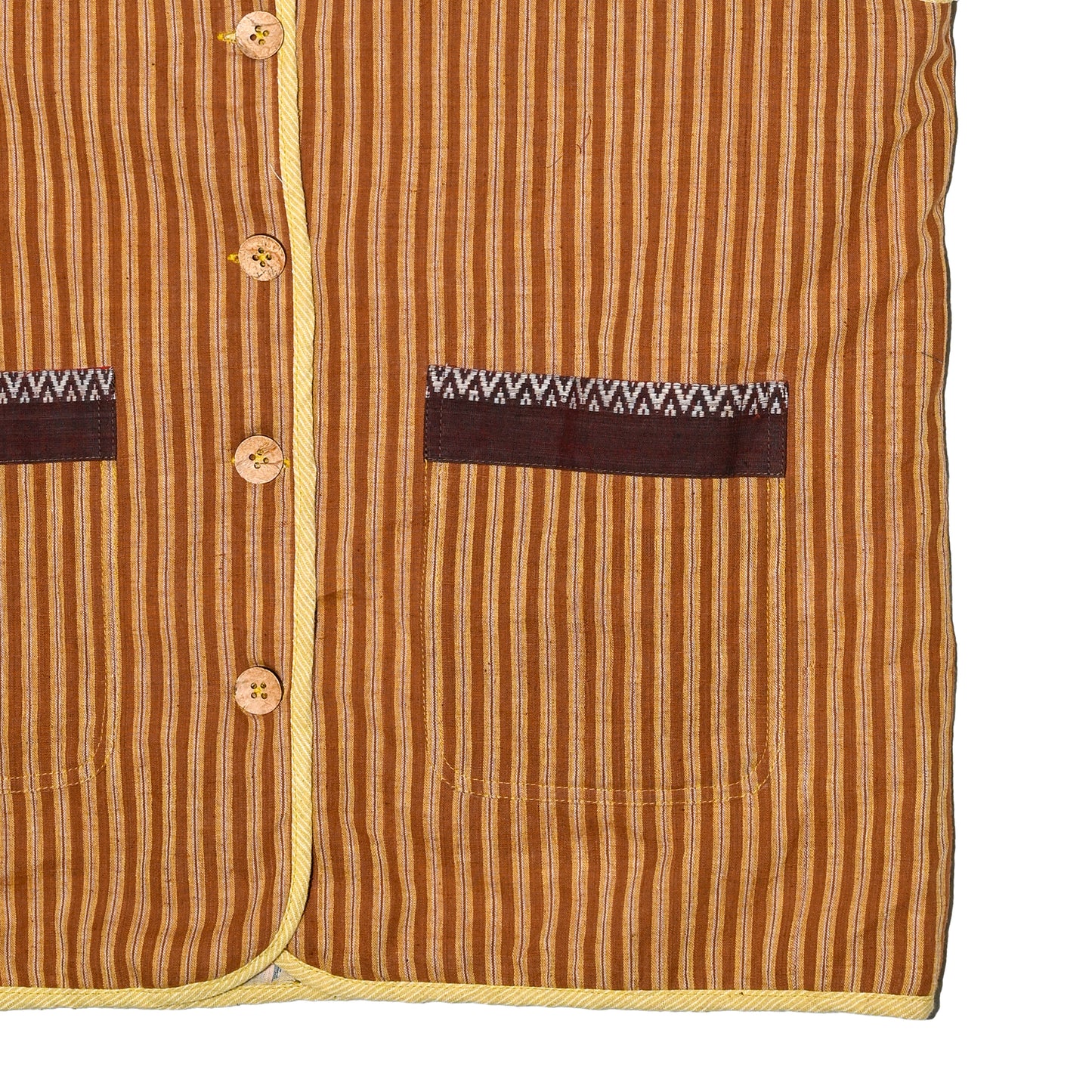 Barfi Jacket- Sleeveless (Yellow)