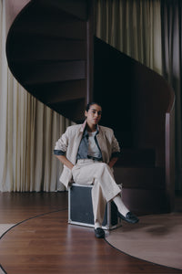 Cuffed Trousers in Oat