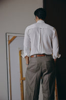 Pleated Trousers in Moss