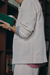 Unlined Blazer in Oat