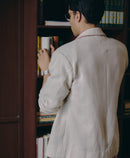 Unlined Blazer in Oat