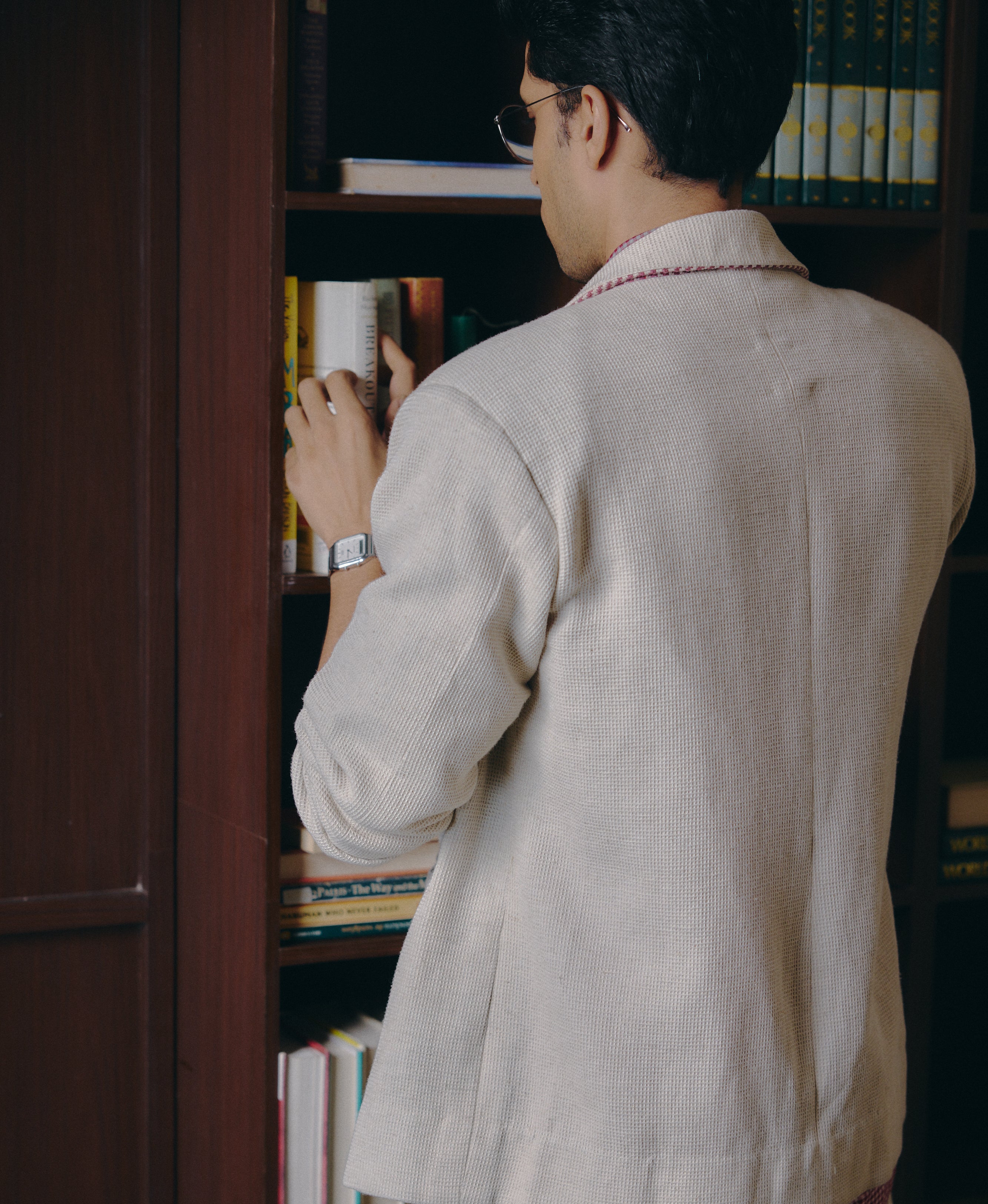 Unlined Blazer in Oat