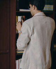 Unlined Blazer in Oat