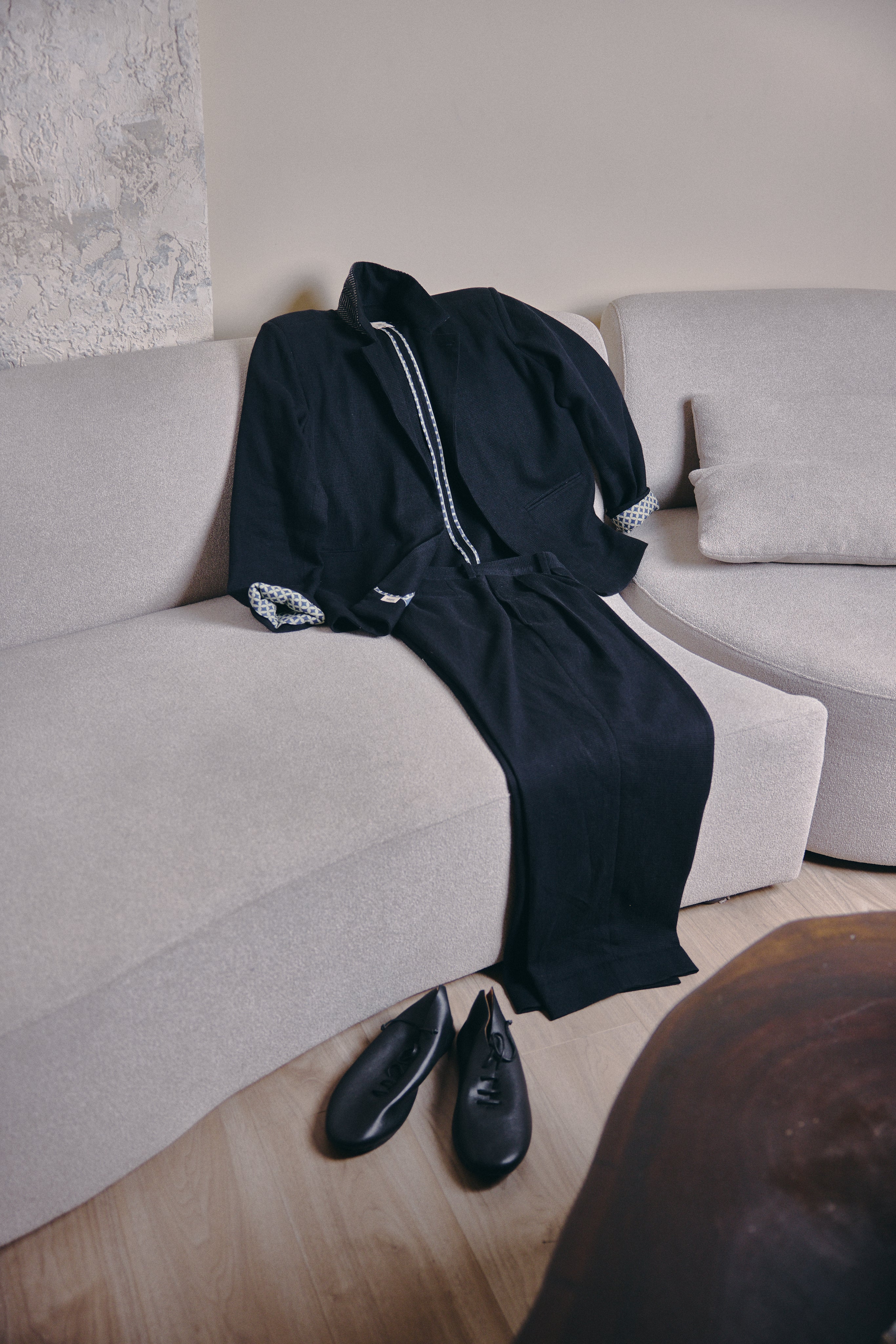 Unlined Blazer in Coal