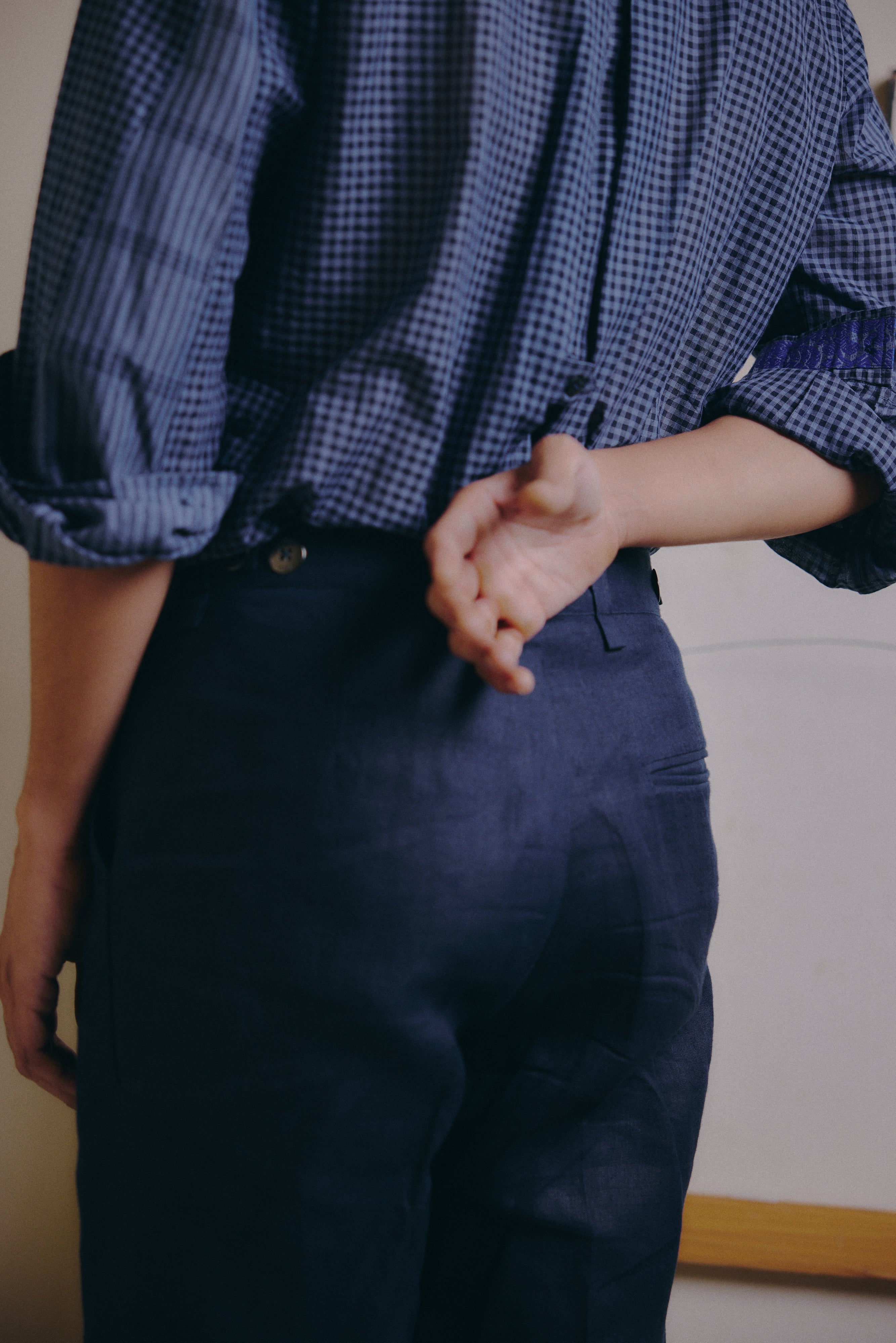 Cuffed Trousers in Ink