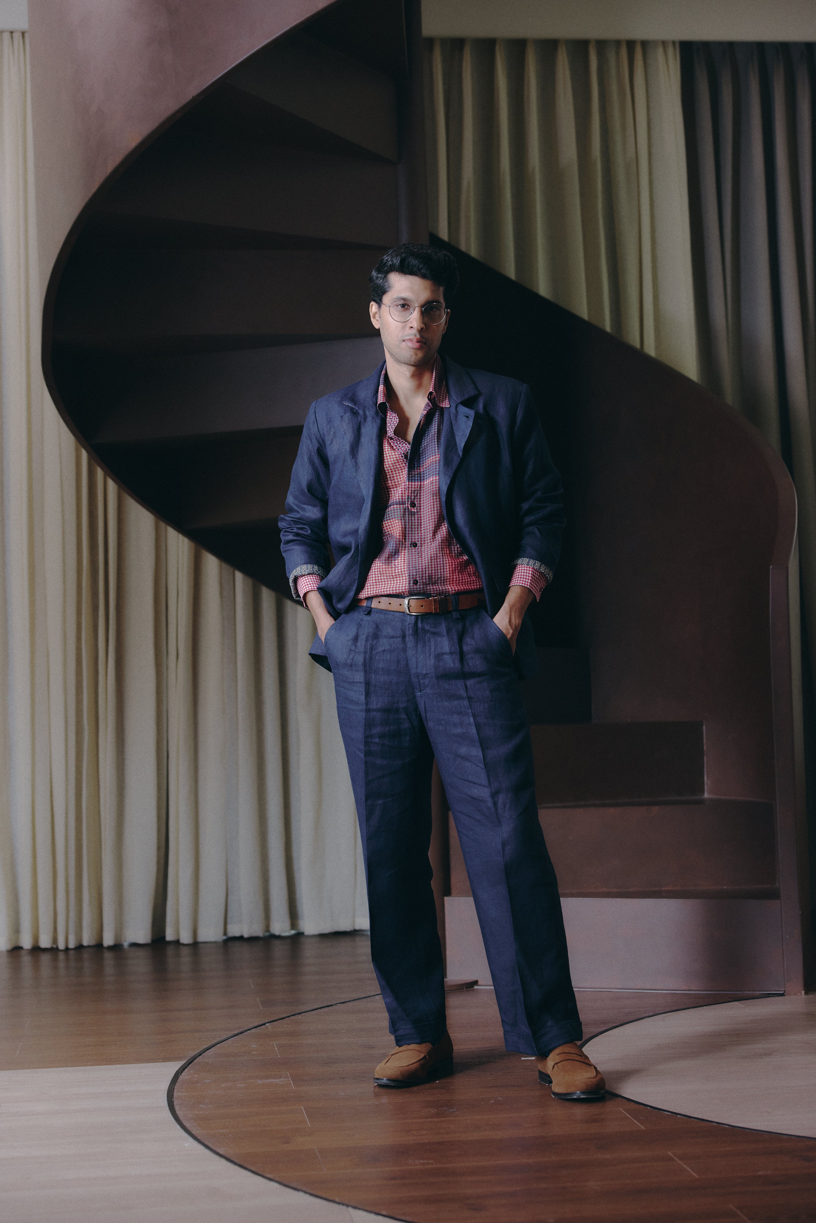 Unlined Blazer in Ink