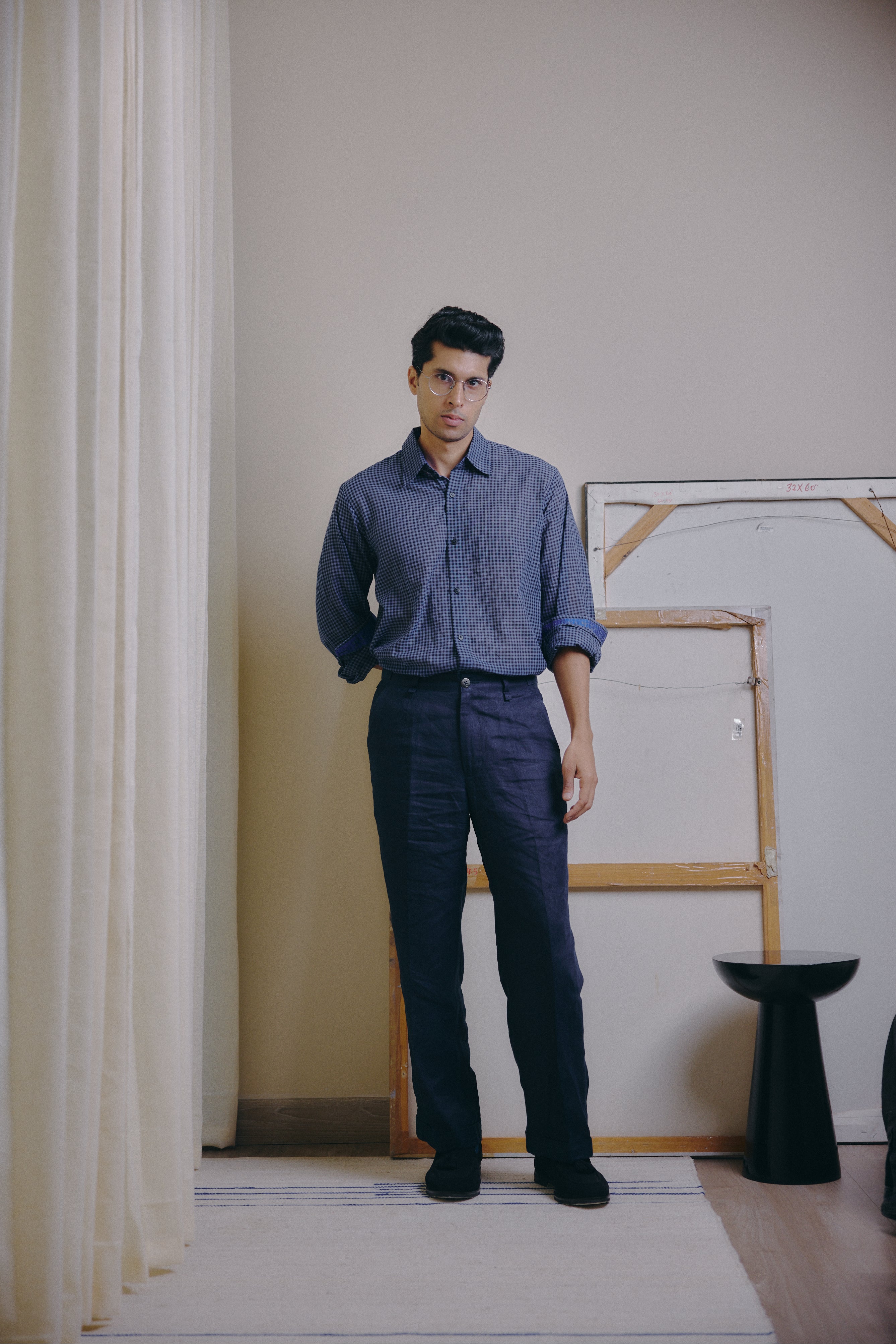 Cuffed Trousers in Ink