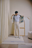 Cuffed Trousers in Oat