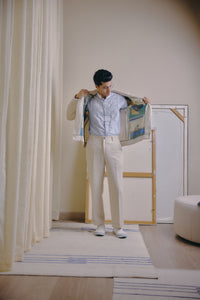 Cuffed Trousers in Oat