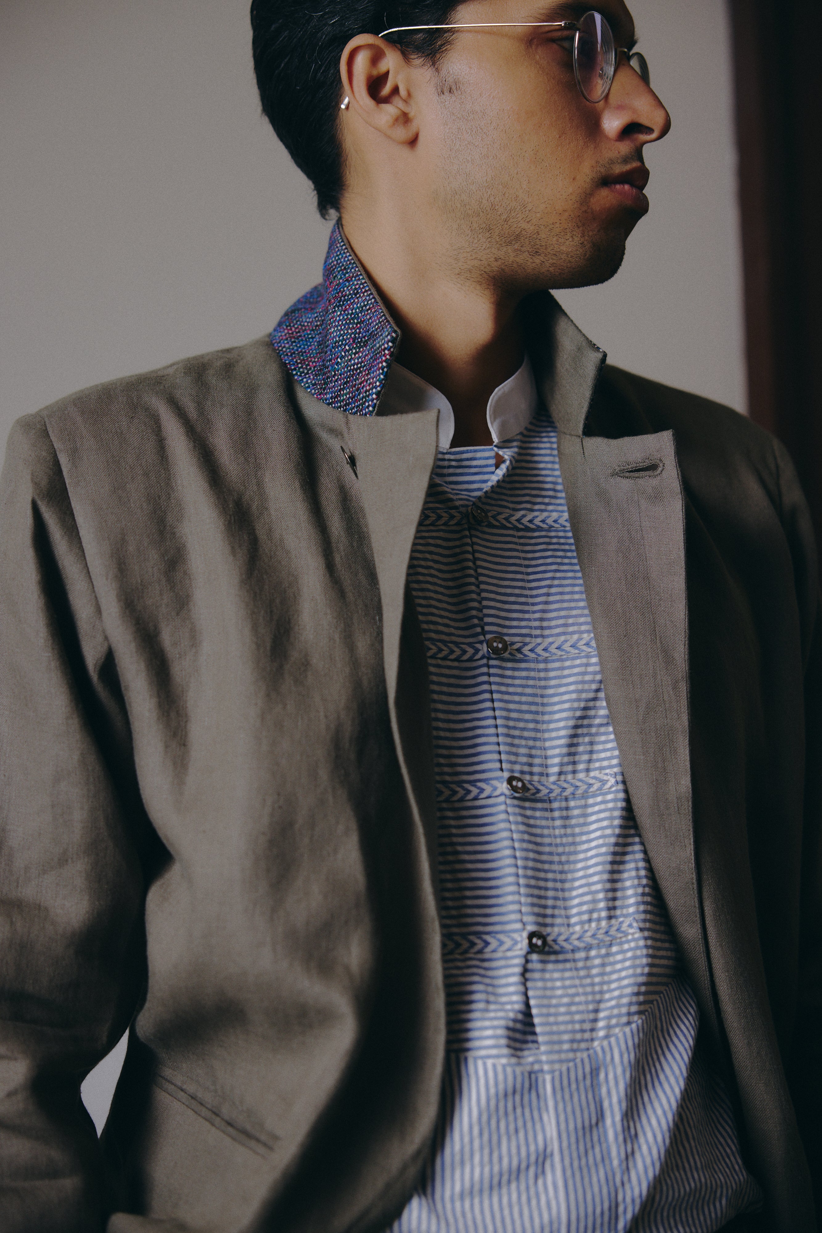 Unlined Blazer in Moss