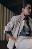 Unlined Blazer in Oat