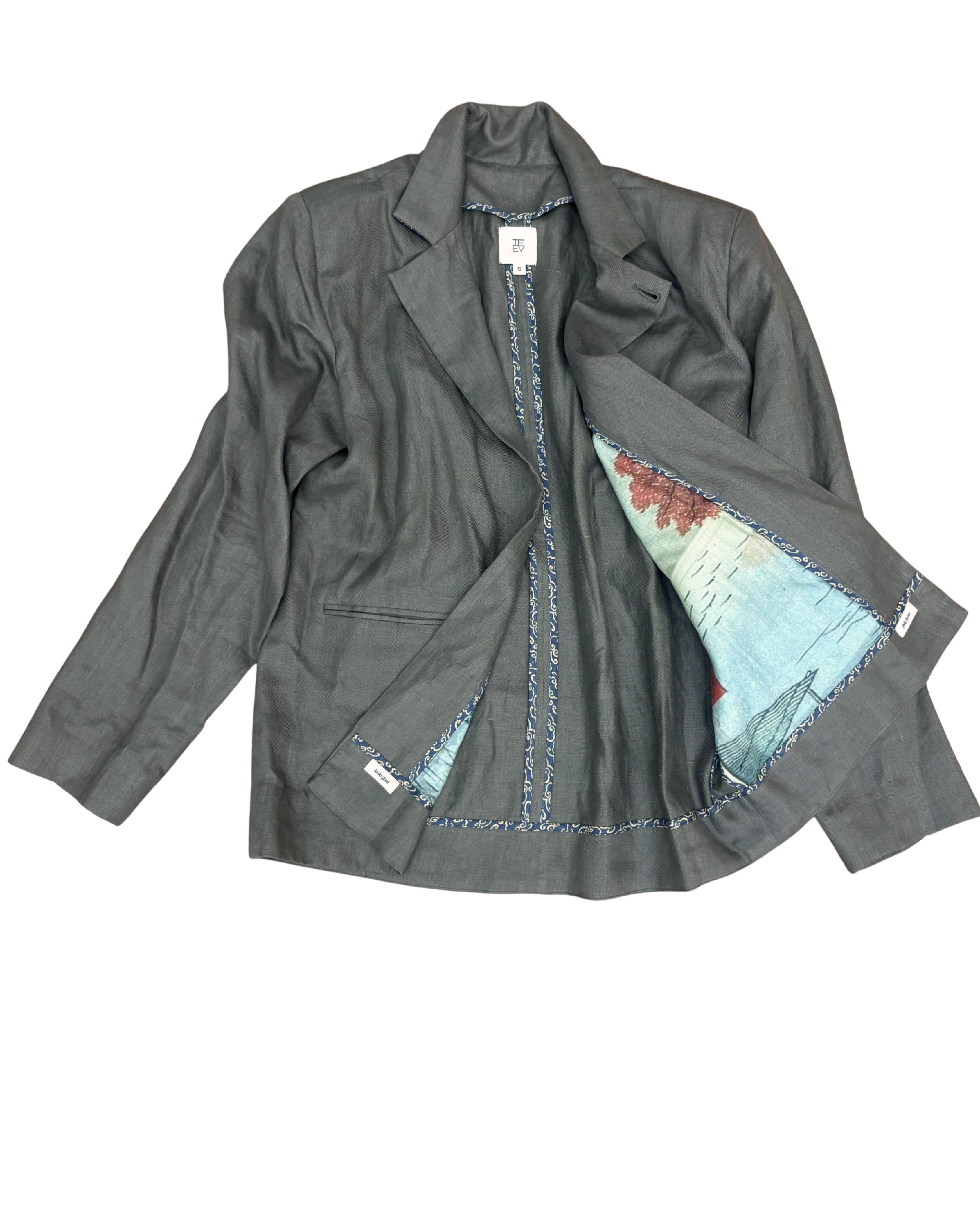 Unlined Blazer in Moss