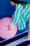 Wave shirt in Turquoise