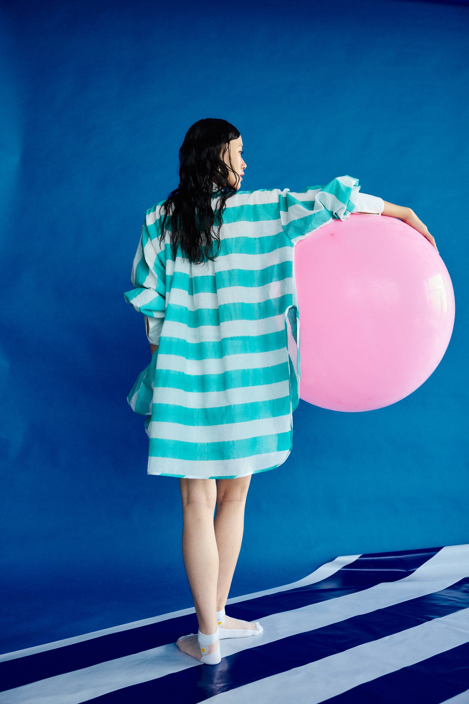 Wave shirt in Turquoise